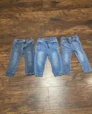 7 For All Mankind Baby Girls Denim Shortalls with Snowflake Embroidery, Size 18M, listing 4