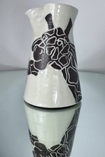 Karis Handmade Studio Pottery Stoneware Bowl with Abstract Brushwork Design — listing 3
