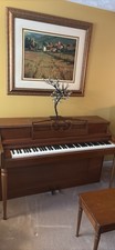 Vintage Spinet Upright Piano with Bench