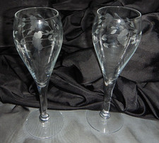 Princess House Heritage Crystal Etched Floral Champagne Flute — listing 3