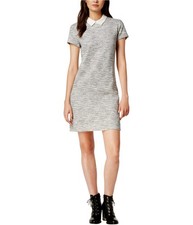 Maison Jules Sleeveless Chevron Zigzag Knit Shift Dress with Decorative Zippers, Size S — listing 5