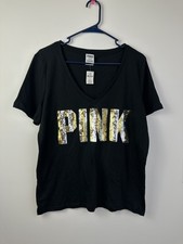 Victoria's Secret PINK Bling Sequin Zip Hoodie, Gray Marl, Size L — listing 4
