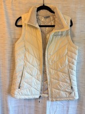 Columbia Sportswear Women's Quilted Zip-Front Vest with Cable-Knit Back, Cream, Size L — listing 4