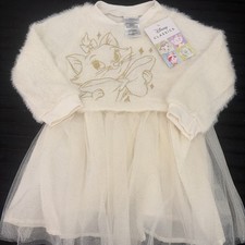 Disney Marie Aristocats Girls Pink Long Sleeve Top with 3D Bow