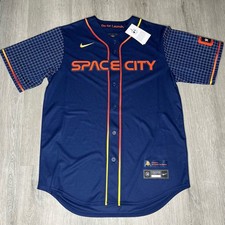 Houston Astros Space City Connect Stadium Giveaway (SGA) Jersey, Navy Blue and Orange, Adult M — listing 6