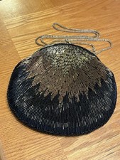 beaded evening chain Fully Beaded Evening Purse with Zipper Top and Gold Chain Strap — listing 5