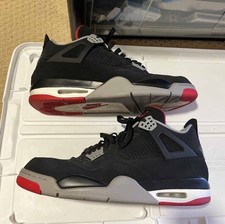 Air Jordan 4 Retro 'Bred' Black Cement Red Sneakers — listing 4