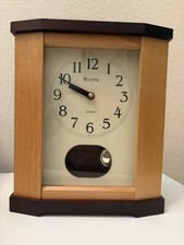 Bulova Quartz Brushed Brass Desk Clock, Model B7993