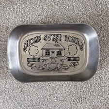 Wilton Armetale Bruce Fox Design Shell-Handle Oval Bread Tray