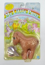 Vintage My Little Pony G1 Lot - Including So Soft Lion-Style Figure, Unicorn with Bow Symbols, and Candy Cane (Sundae Best) Pegasus — listing 4