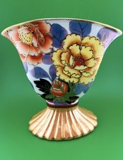 Porcelain Lady's Hand Holding Fan Figural Toothpick Holder with Applied Roses — listing 6
