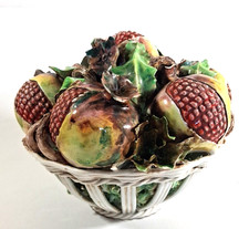 Vintage Figural Ceramic Fruit Jars - Pear and Strawberry Lidded Containers — listing 4
