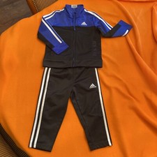Adidas Toddler Boys 2-Piece Tracksuit Set - Red/Grey Zip Jacket & Track Pants, Size 2T — listing 2