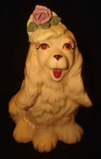 Vintage Cordelia China Hand-Painted Ceramic Cocker Spaniel Figurines with Rose Bonnets, Pair — listing 5