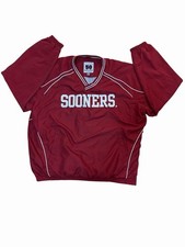 Vintage 58 Sports Oklahoma Sooners OU Leather Varsity Bomber Jacket, Black/Red/White, Size XXL — listing 4