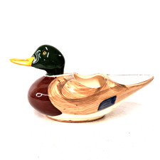 Vintage Ceramic Mallard Duck Figural Planter, Hand-Painted, Likely Made in Japan — listing 2