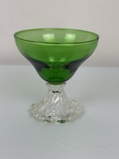 Vintage Anchor Hocking Forest Green Boopie Burple Footed Iced Tea Glasses Set of 7 — listing 2