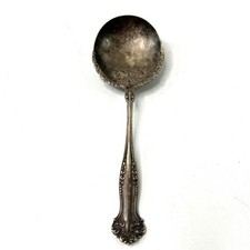 Vintage Silverplate Serving Spoon with Floral Handle — listing 4