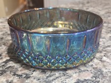 Indiana Glass Amber Carnival Glass Oval Fruit Bowl, Harvest Grape Pattern — listing 4
