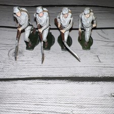 7 ct. Confederate Lead Toy Soldiers with Lead Toy Cannon, ~1.5" Marching Infantry Band Set — listing 3
