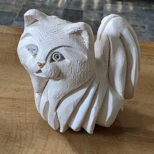 Artesania Rinconada Family of 3 Cats Ceramic Figurines (Papa, Mama, Baby)