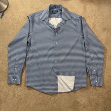 Nautica Men's Slim Fit Wrinkle Resistant Tattersall Check Button-Up Shirt, Size L — listing 5