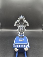 St. Louis Crystal Conical Decanter with Etched Scrollwork and Pointed Stopper — listing 5