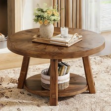 Solid Douglas Fir Square Coffee Table with Cross-Base Trestle Legs No marks at all — listing 2