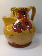 Ambiance Collection 'Fleur Rouge' 80 oz Ceramic Pitcher, Yellow with Red Poppies — listing 5