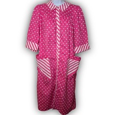 Vintage Coffee Coats by Saybury Floral Batik Print House Coat / Robe, Size 2X — listing 2