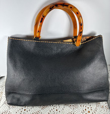Plinio Visona Tan Leather Slouchy Shoulder Bag with Decorative Bead Tassel — listing 4