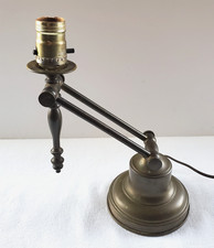 Vintage Brass Adjustable Desk/Table Lamp with Dome Shade and Ring Handle — listing 6