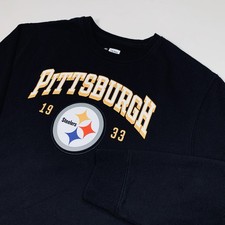 Pittsburgh Steelers NFL Team Apparel Embroidered Crewneck Sweatshirt, Size XL — listing 3
