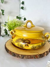 Vegetable-Motif Ceramic Serveware Set: Covered Tureen and Two Oval Platters Maker's mark / backstamp, listing 4