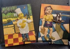 Rafuse 3D Sculpted Resin Chef Wall Plaque with Whimsical Kitchen Scene — listing 5
