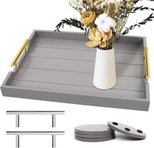 Wood Folding TV Tray Table Set with Storage Stand — listing 4