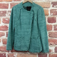 Carlisle Green Silk Tweed Fitted Blazer, US Size 2 — listing 3