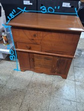 Vintage Colonial-Style Pine Dry Sink Washstand Cabinet with Backsplash Gallery — listing 6