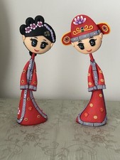 Handmade Polymer Clay Wedding Cake Topper — Bride & Groom Figurine — listing 4