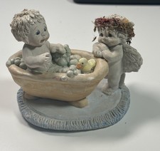 Cherub Angel in Bubble Bath Figurine with Rubber Duck — listing 5