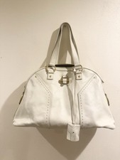 Yves Saint Laurent Rive Gauche Muse Bowler Bag in Dark Brown Leather with Gold Studs — listing 3