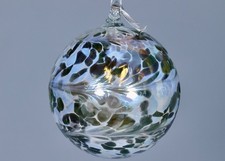 Hand-Blown Art Glass Pitcher with Swirled White, Red & Blue Ribbon Design — listing 6