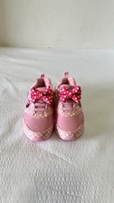 Disney Minnie Mouse Kids White Low-Top Sneakers, Size 3, Pastel Rainbow Laces, listing 6