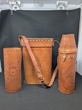 Faux Leather Single-Bottle Wine Tote Bag with Embroidered Tree Design — listing 5