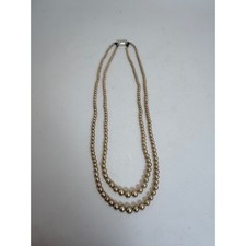 Graduated Faux Pearl Strand Necklace with Gold-Tone Box Clasp — listing 6