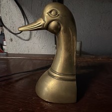 Pair of Vintage Leonard Solid Brass Duck Head Bookends — listing 4