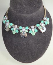 Statement Floral Cabochon & Rhinestone Necklace and Bracelet Set — listing 6