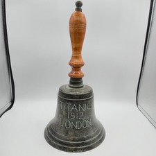 Titanic 1912 London Commemorative Brass Hand Bell with Wood Handle — listing 2
