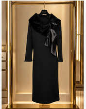 Tiana B. Black Sleeveless Faux-Wrap Maxi Dress, Size 14T, listing 3
