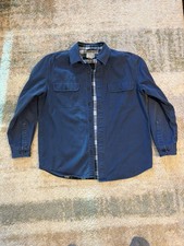 L.L. Bean Sherpa-Lined Cotton Flannel Shirt Jacket, Red Plaid, Men's L-Reg, listing 5
